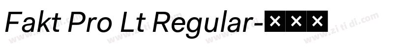 Fakt Pro Lt Regular字体转换